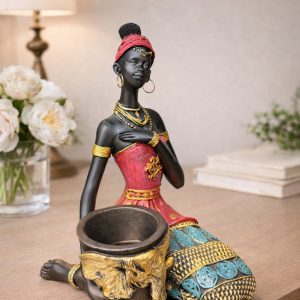 Afrikalı Kadınlı Biblo Mumluk