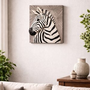 Polyester Tablo Küçük Zebra