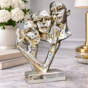 Kaplama Küçük Mask Biblo Gümüş renk